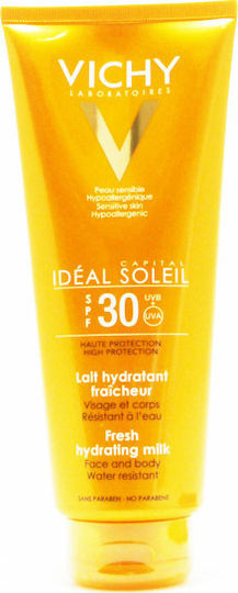 Vichy Capital Soleil Fresh Hydrating Milk Waterproof Sunscreen Cream for the Body SPF30 300ml