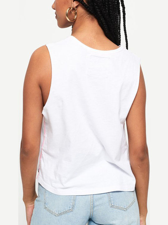 Superdry Original Women's Sleeveless Sport Blouse White