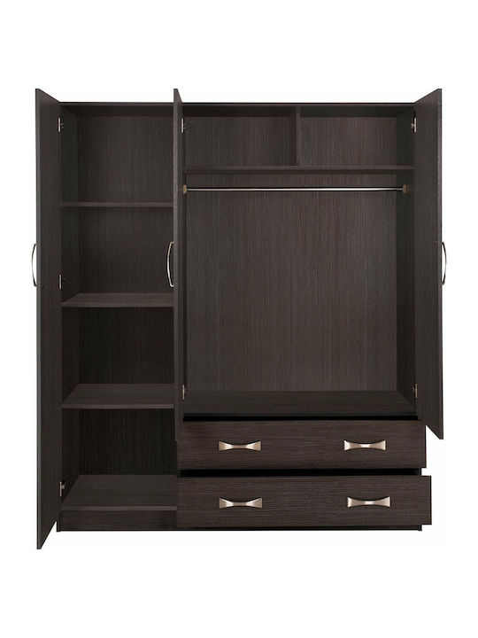 Triple Door Wardrobe Carly 150x55x180cm