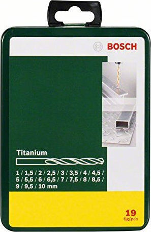 Bosch Set of 19 Drills Titanium for Metal