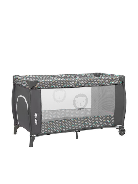 Lionelo Sven Plus Scandi Playpen 2 Levels with Changing Table & Mattress Gray 127x65cm