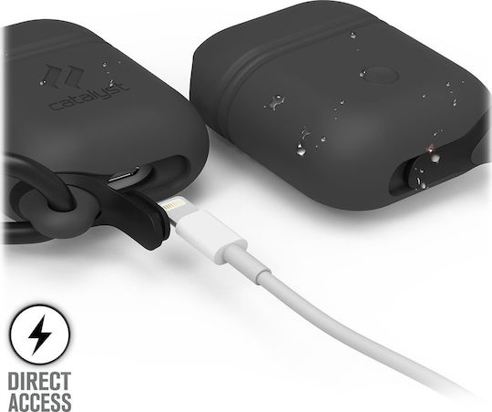 Catalyst Waterproof Hülle Silikon mit Haken in Gray Farbe für Apple AirPods