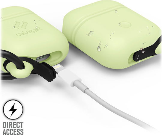 Catalyst Waterproof Θήκη Σιλικόνης με Γάντζο σε Πράσινο χρώμα για Apple AirPods