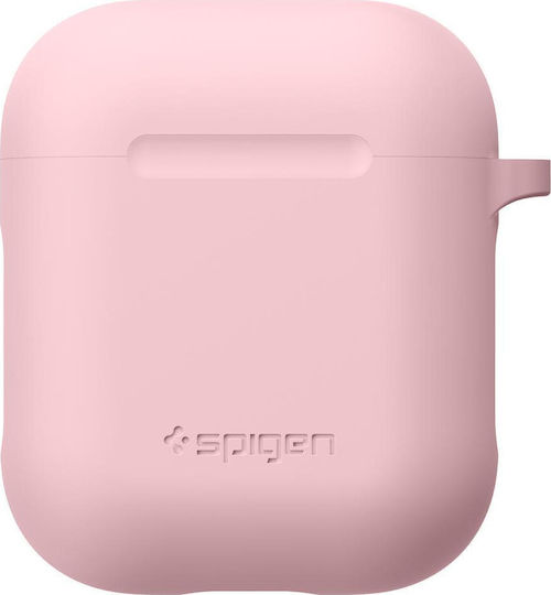 Spigen Silicone Case Silicone Case with Keychain Pink for Apple AirPods