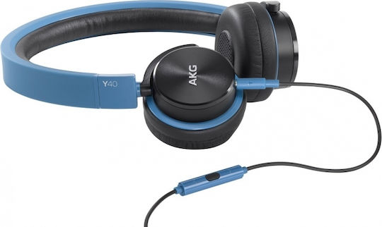 AKG Y40 Wired On Ear Headphones Blue