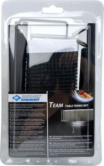 Donic Table Tennis Net Set Team Φιλέ για Ping Pong σε Μαύρο χρώμα 808311