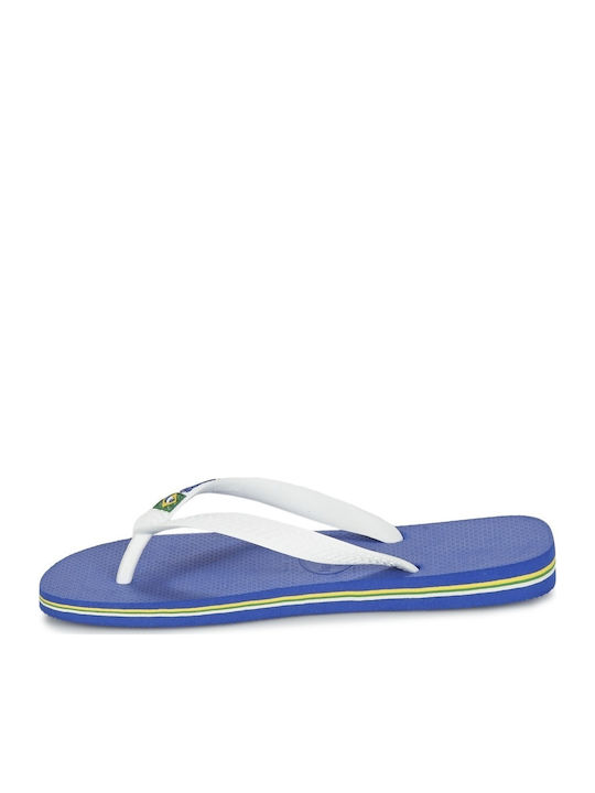 Brasil Logo Men's Flip Flops White