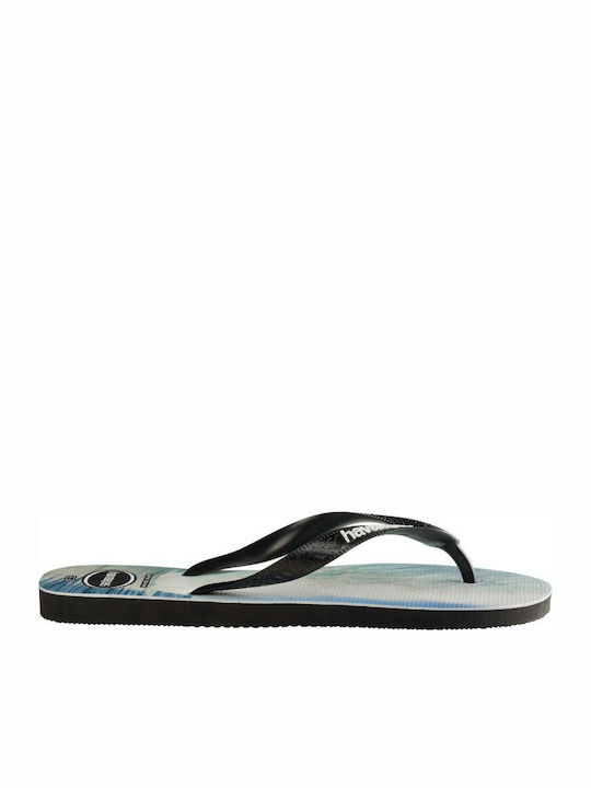 Top Photoprint Men's Flip Flops Black