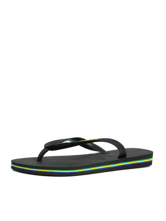 Brasil Logo Men's Flip Flops Black