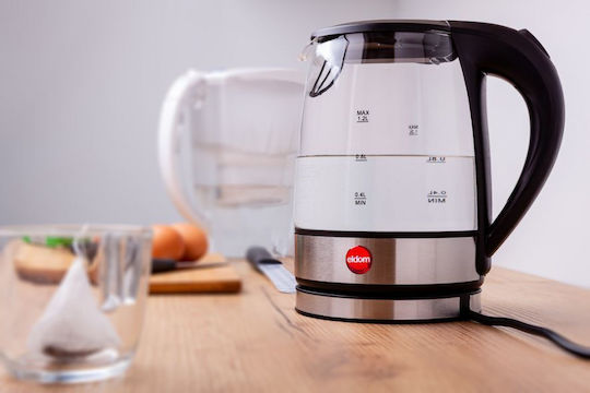 Eldom Litea Електрическа Кана 1.2л 1500W Сребриста