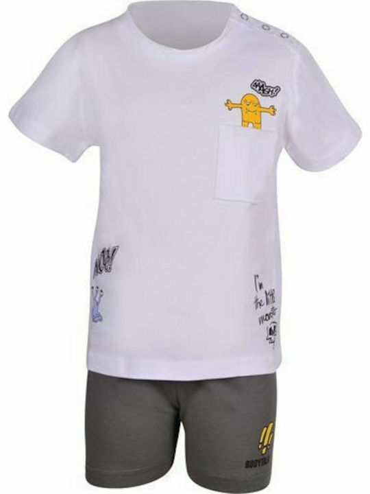 BodyTalk Kinder Set mit Shorts Sommer 2Stück Weiß