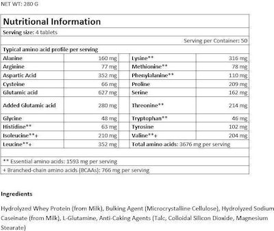 Warrior Lab Whey Amino 200 Registerkarten