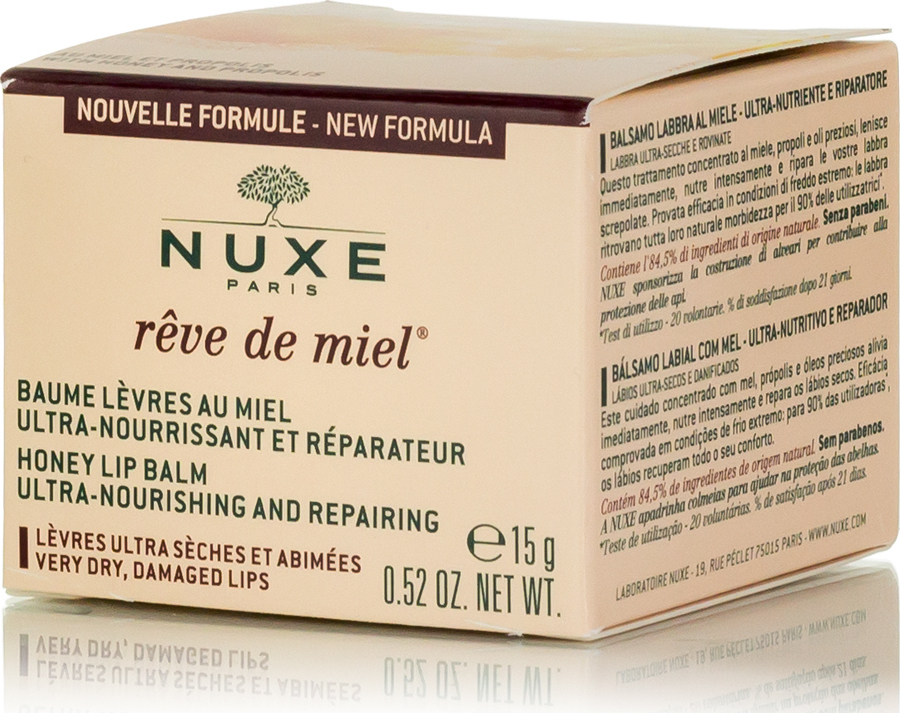 Nuxe Reve De Miel Honey Lip Balm Ultra-Nourishing & Repairing 15gr ...