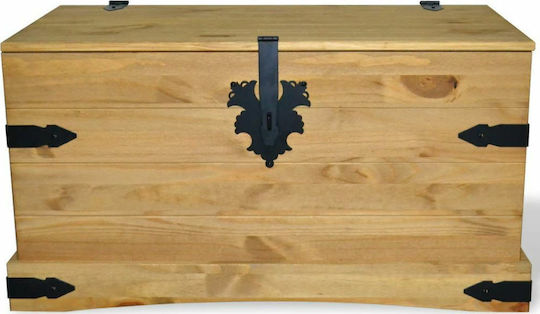 vidaXL Μπαούλο Ξύλινο 91x49.5x47εκ. Μπεζ