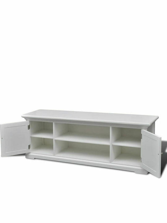 Έπιπλο Τηλεόρασης Λευκό Μ121xΠ31xΥ42cm