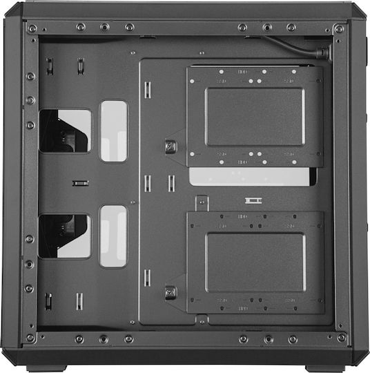 CoolerMaster MasterBox Q500L Gaming Midi Tower Κουτί Υπολογιστή με Πλαϊνό Παράθυρο Γκρι