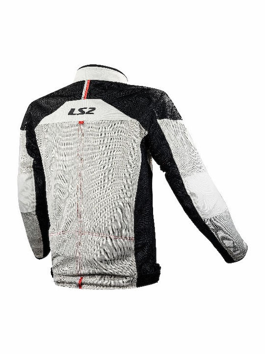 LS2 Alba Sommer Herren Motorradjacke Light Grey/Black