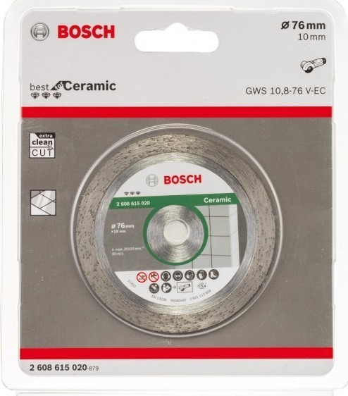 Bosch Δίσκος Κοπής Πλακιδίων Διαμαντέ Standard Ceramic 76mm για