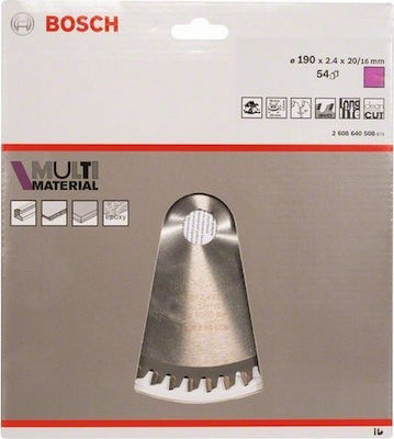 Bosch 2608640508 Disc de tăiere Lemn 190mm cu 54 dinți 1buc