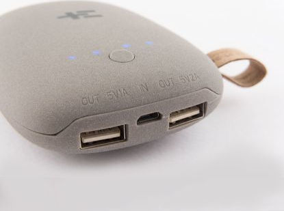 Terra Nation Pureva Large Power Bank 7800mAh with 2 USB-A Ports and 2 USB-C Ports Beige
