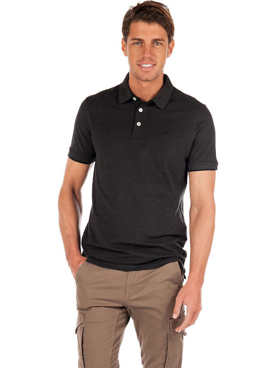 Polo T-shirt Dark Grey Melange 12136668