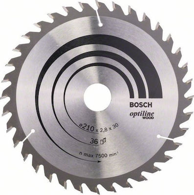 Bosch 2608640622 Cutting Disc Wood 210mm with 36 Teeth 1pcs