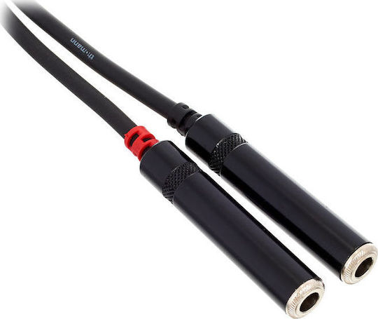 Pro snake Cable 6.3mm male - 2x 6.3mm female 0,30m (TPY 2003 JBB)