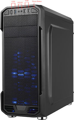 Supercase Styx ST06A Gaming Midi Tower Κουτί Υπολογιστή με Πλαϊνό Παράθυρο Μαύρο