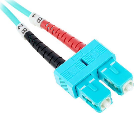 Pro snake Optical Fiber Cable LC-SC 2m Turquoise