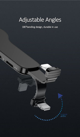 Usams AU06 Dual Lightning Ring Holder Adapter Μαύρο