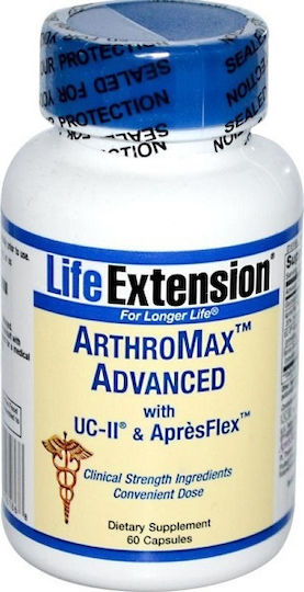 Life Extension Arthromax Advanced with UC-II & ApresFlex Special Food Supplement for Joint and Bone Health 60 Capsules