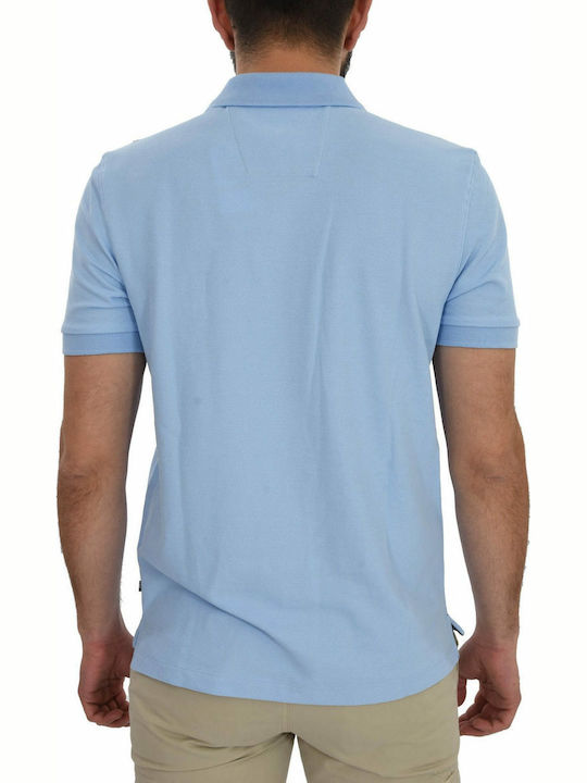 Nautica Classic Fit Performance Ανδρικό T-shirt Κοντομάνικο Polo Γαλάζιο