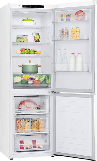 LG Combină frigorifică 341lt Total NoFrost Î186xL59.5xA68.2cm. Alb GBP31SWLZN