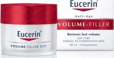 Eucerin Filler + Volume Lift Cremă Hidratantă și Anti-îmbătrânire pentru Față de Zi cu Factor de Protecție Solară (SPF15) cu Acid Hialuronic 50ml