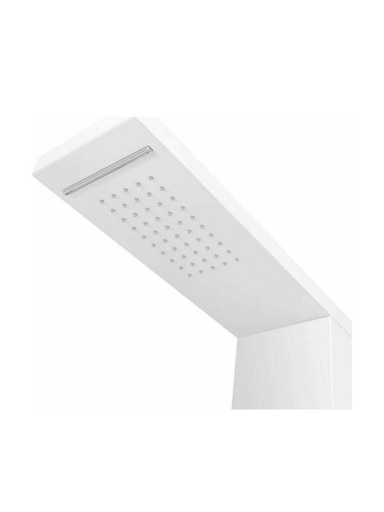 vidaXL Shower Column with Hydromassage 130cm White