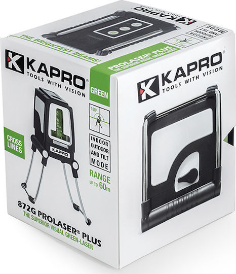 Kapro 872G Самонивелиращо Линейно Лазерен нивелир Зелен лъч с Работен обхват 30м