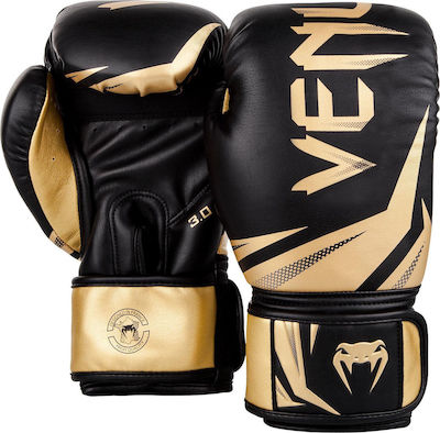 Venum Challenger 3.0 03525 VENUM-03525 Mănuși de box din piele sintetică pentru competiție Black/Gold