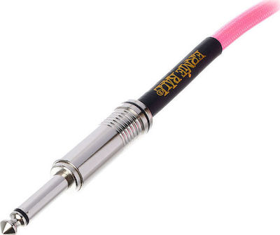 Ernie Ball Braided Instrument Cable 6.3mm male - 6.3mm male 3m Pink