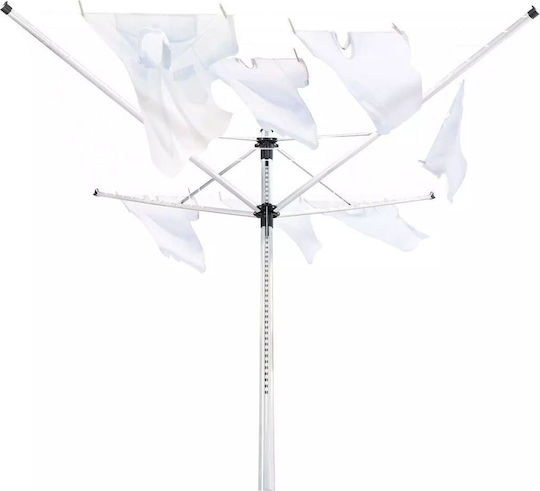 Leifheit LinoLift 600 Folding Floor Clothes Drying Rack for Garden made of Aluminum 17x15.5cm