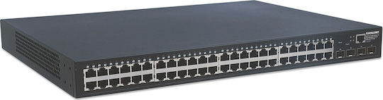 Intellinet 561334 Verwaltet L2 Switch mit 48 Ports Gigabit (1Gbps) Ethernet und 4 SFP Ports