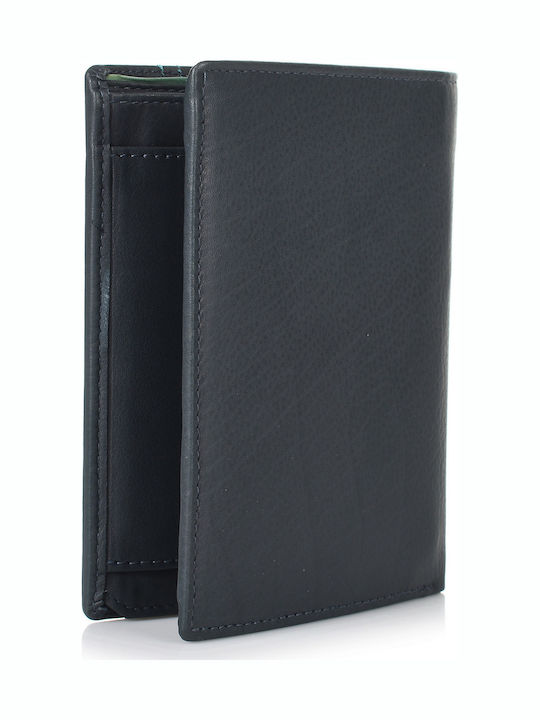 ΜΝ429 Leather Men's Wallet Blue