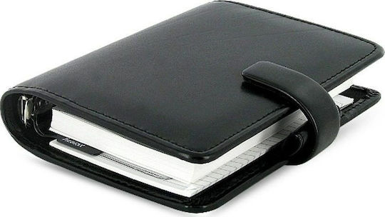 Filofax Metropol Pocket Седмичен Организатор Черно Кожено 14.6x14.6см.