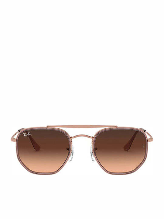 Ray Ban The Marshal II Γυαλιά Ηλίου Ροζ Χρυσά με Μεταλλικό Σκελετό