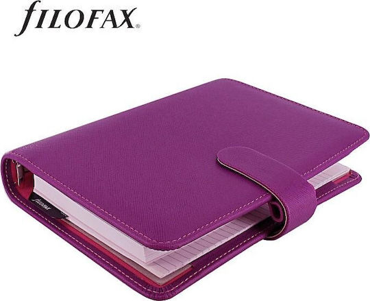 Filofax Saffiano Personal Седмичен Организатор Лилаво Кожено 13.5x18.8см.