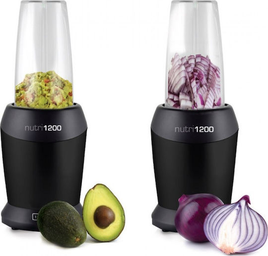 HomeVero Nutri 1200 Μπλέντερ με Πλαστική Κανάτα 800 ml 1200W Μαύρο