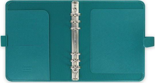 Filofax Saffiano A5 Personal Weekly Organizer Green Leather 19.5x23.5cm