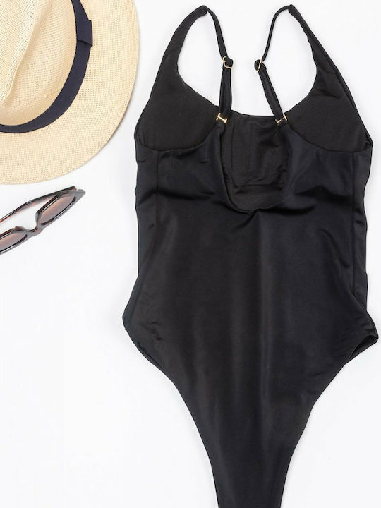 Rock Club One-Piece Swimsuit Black