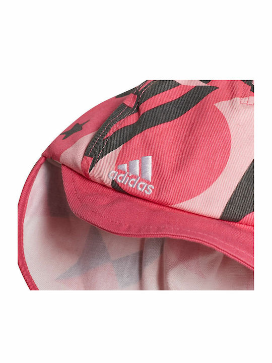 adidas Kids' Hat Jockey Fabric Sunscreen Pink