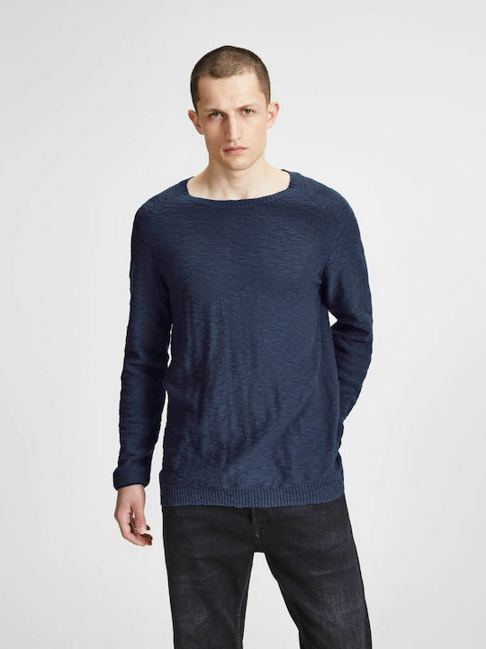 Jack & Jones Men's Long Sleeve Sweater Dark Denim