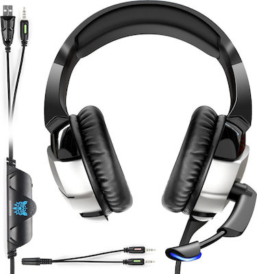 Onikuma Onikuma K5-N Über Ohr Gaming-Headset mit Verbindung 3,5mm / USB Schwarz